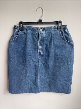 Vintage 90s Lee Blue Denim Pencil Skirt- Cottagecore, Whimsigoth, 90s Butter Mom